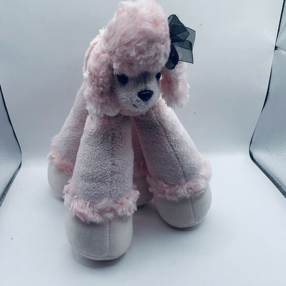 Bestever Funny Feet Pink Poodle Dog Stuffed Animal Plush Toy 10 “ - Picture 1 of 10
